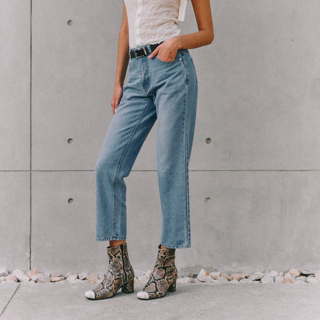 MONICA BOYFRIEND JEANS Mid-Rise Blue
