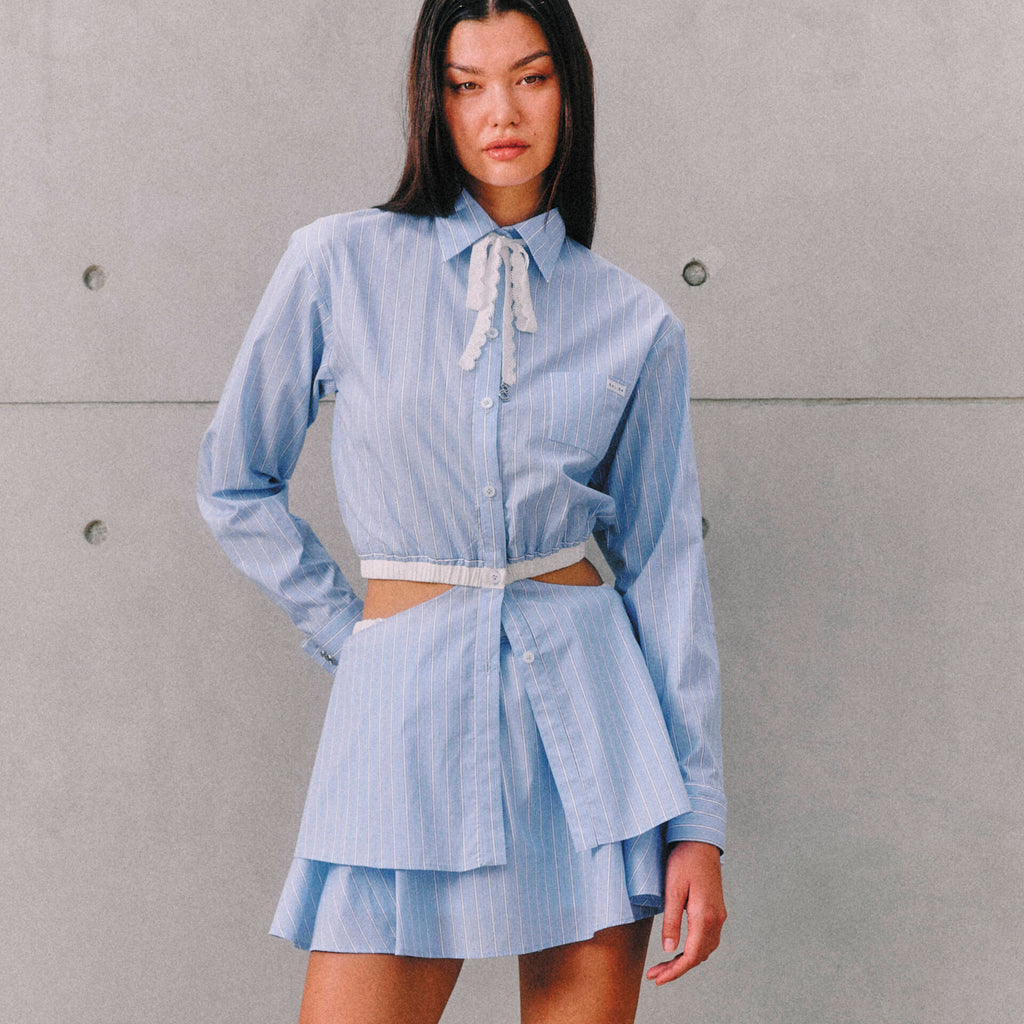 SHIRT CUT-OUT SS25 STRIPED (Removable bottom piece)