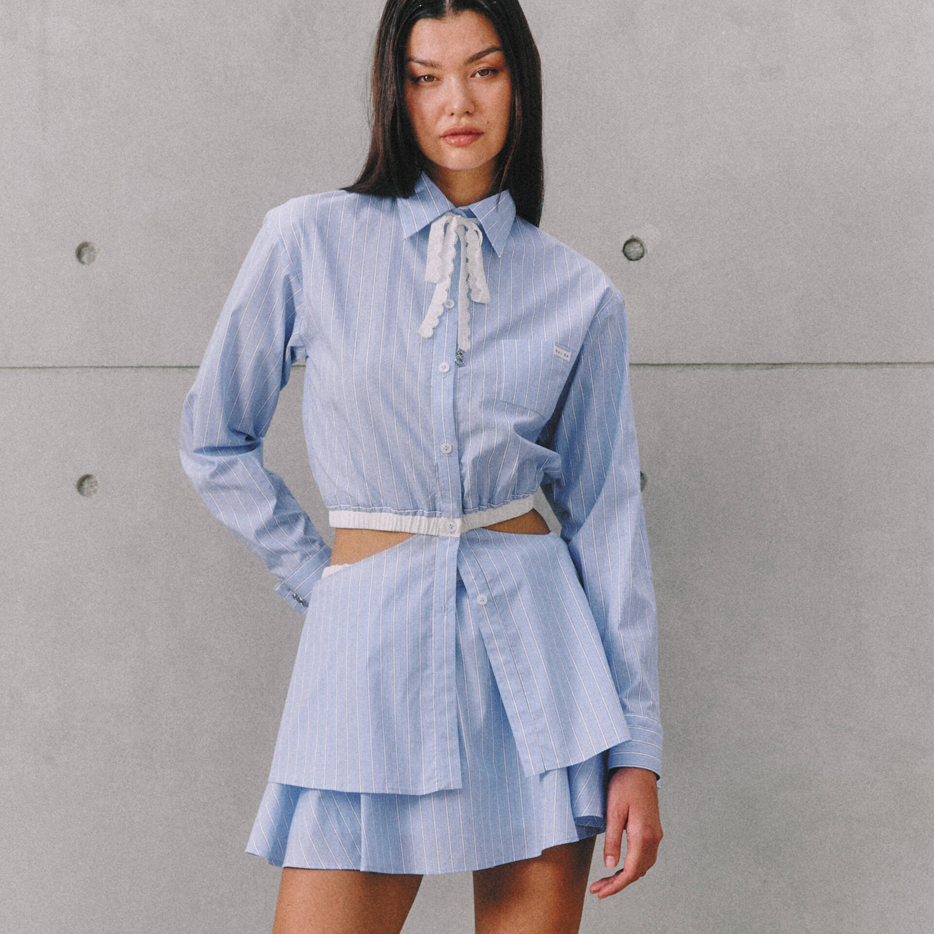 SHIRT CUT-OUT SS25 STRIPED (Removable bottom piece)