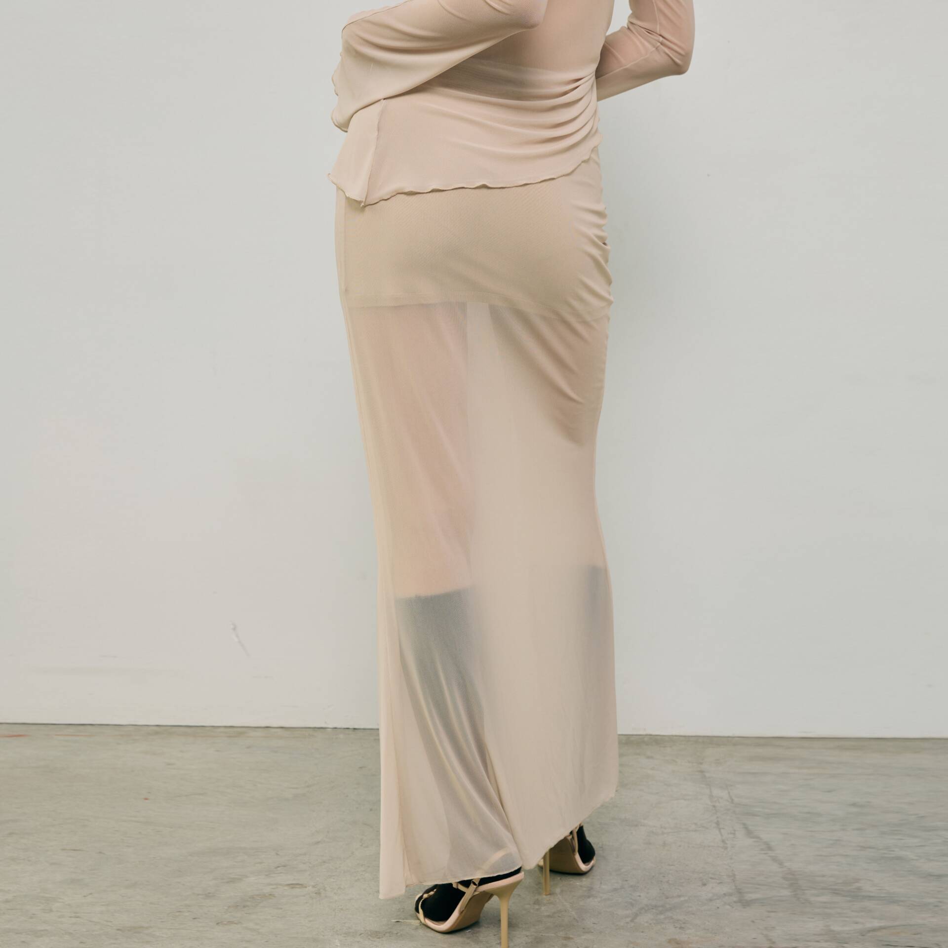 MESH FW24 Ruched Skirt Butter