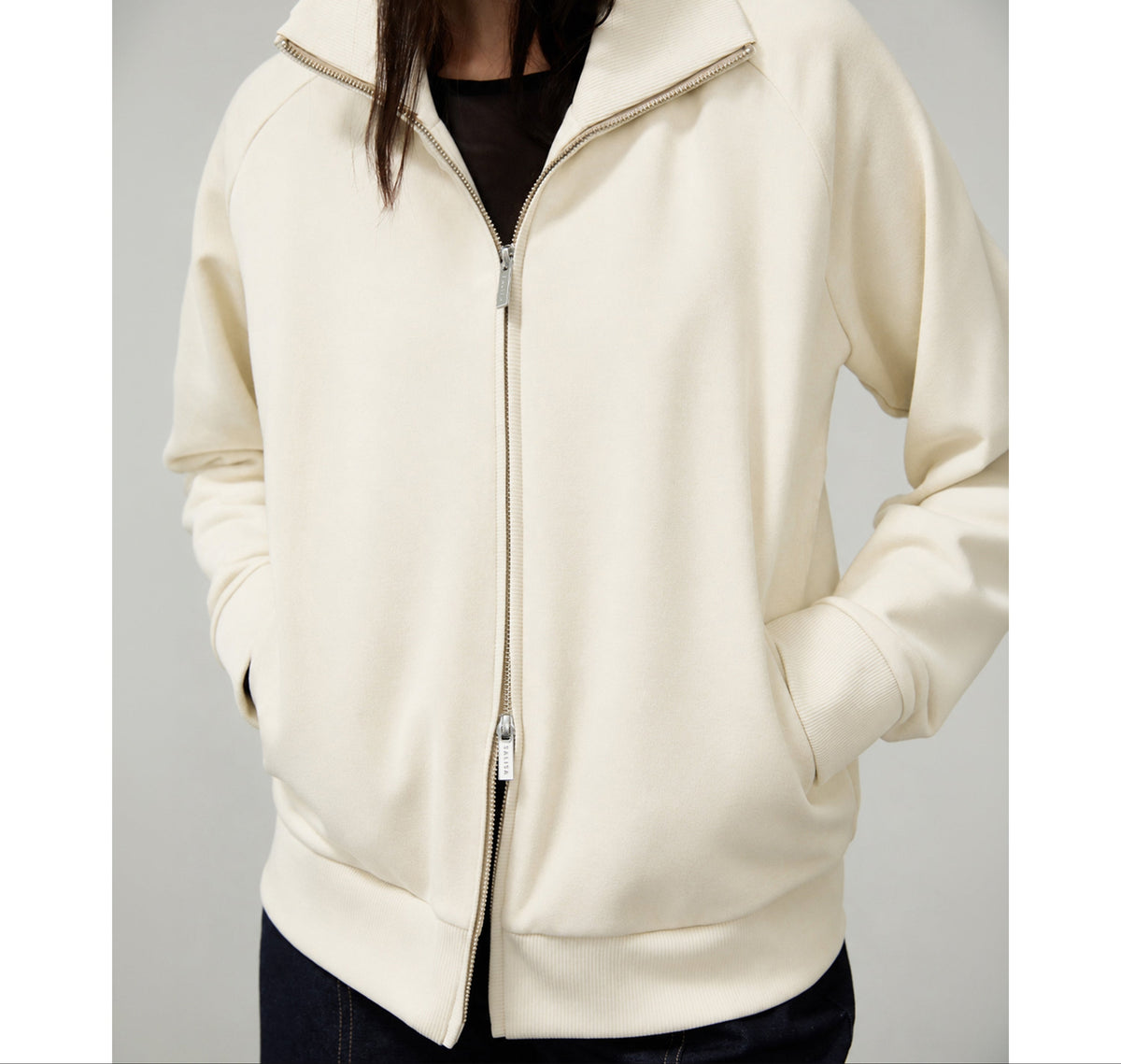 SWEATER SS26 JERSEY ZIP-UP 2-WAY