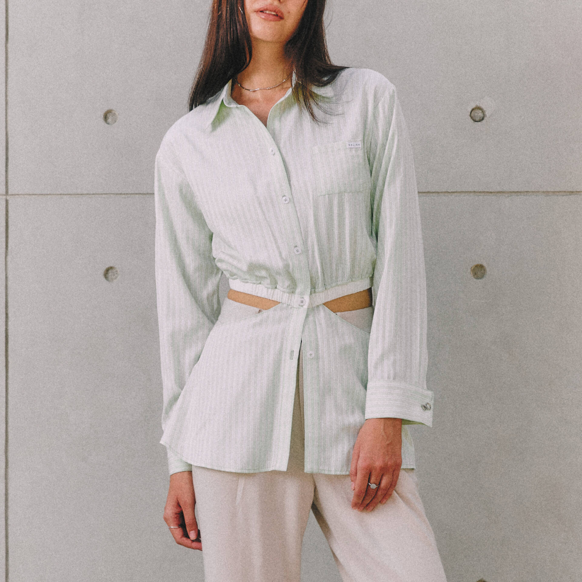 SHIRT CUT-OUT SS25 STRIPED (Removable bottom piece)
