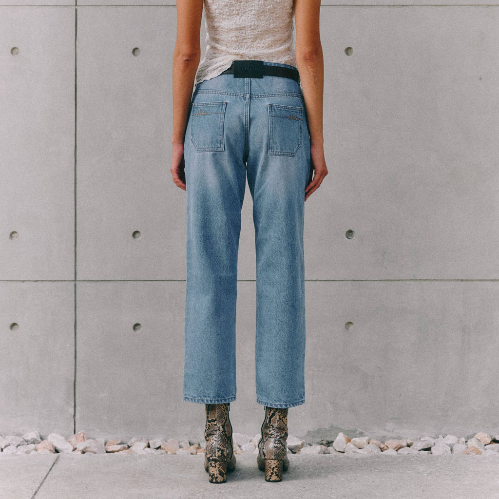 MONICA BOYFRIEND JEANS Mid-Rise Blue