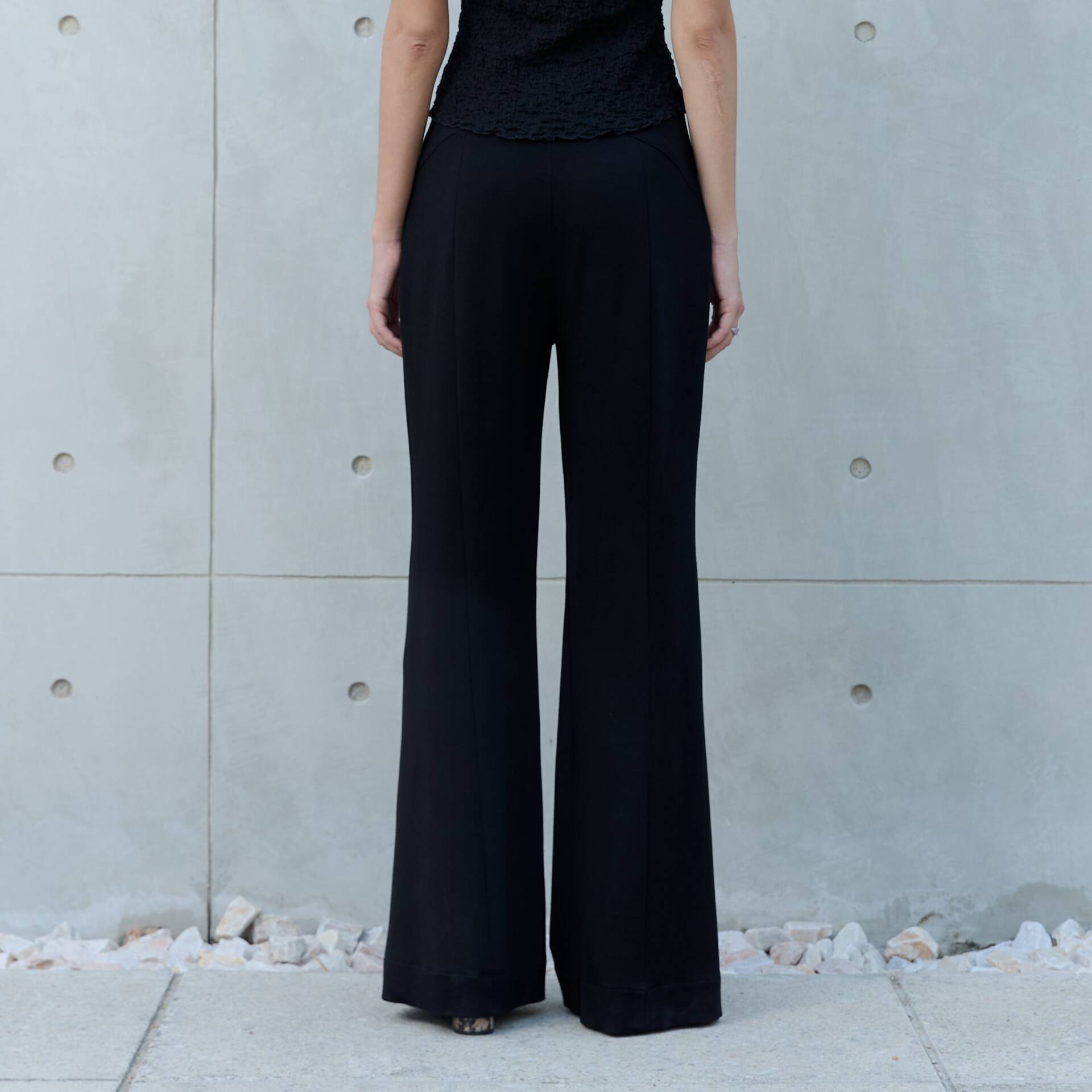 TWIST PANTS SS25 SOFT JERSEY High Waist Black