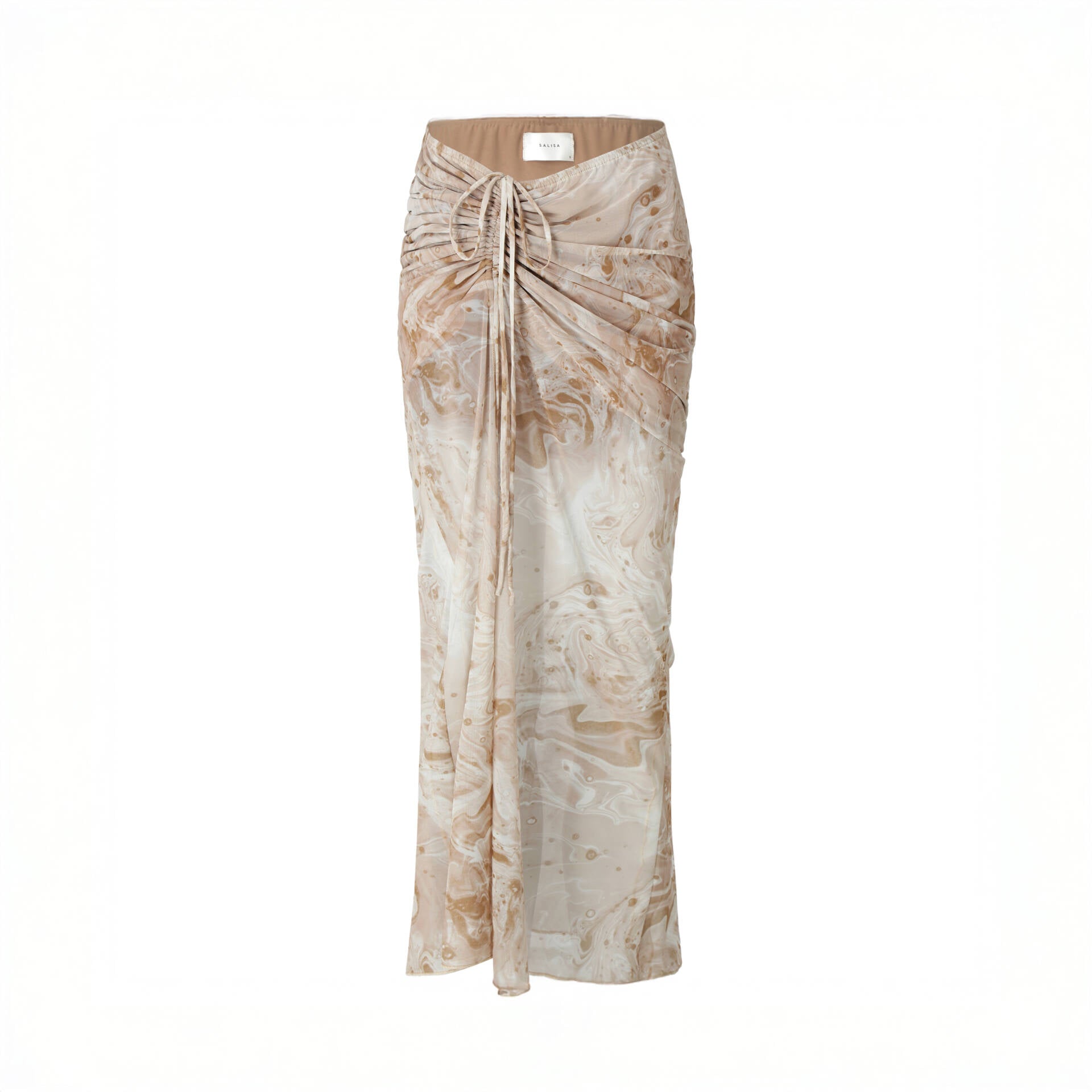 MESH FW25 RUCHED SKIRT Watercolor