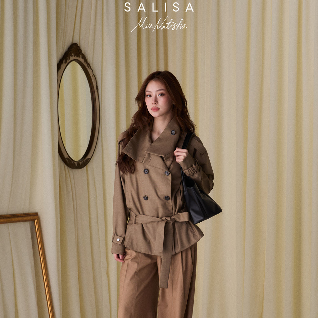 TRENCH MN COAT CROPPED FW26