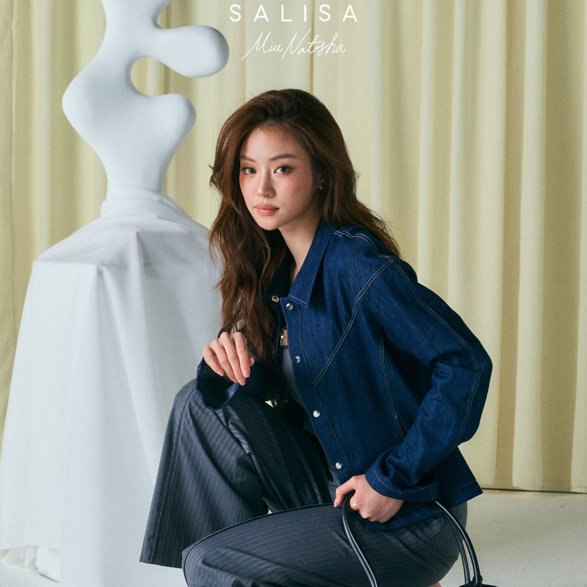 JACKET CROPPED MN FW26 Dark Denim