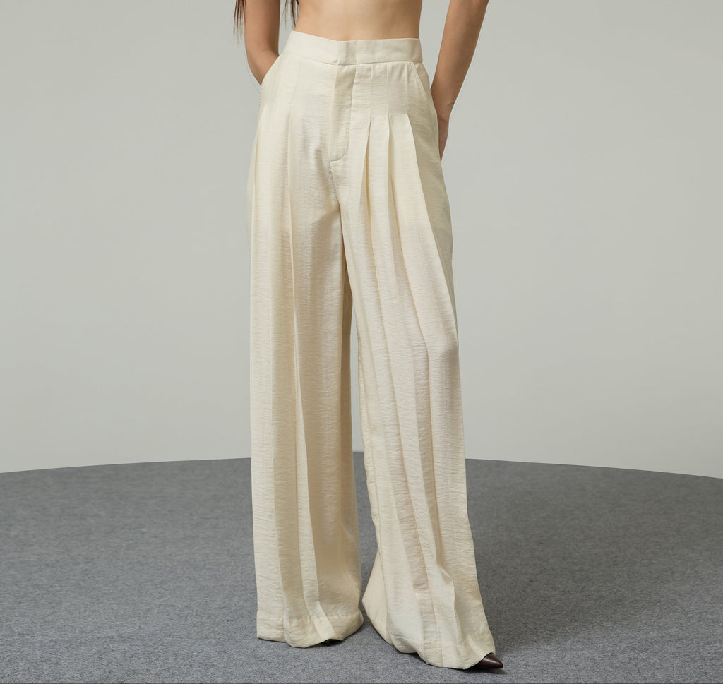 PANTS High-Rise Triple Pleat SS26