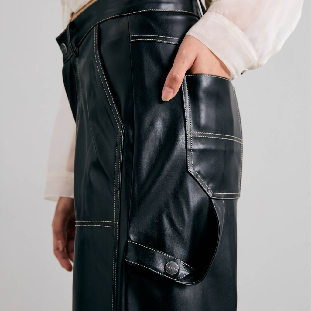 RIDE PANTS Mid-Rise Vegan Leather