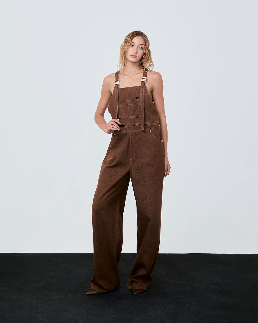 Oversized OVERALLS Jumpsuit Brown