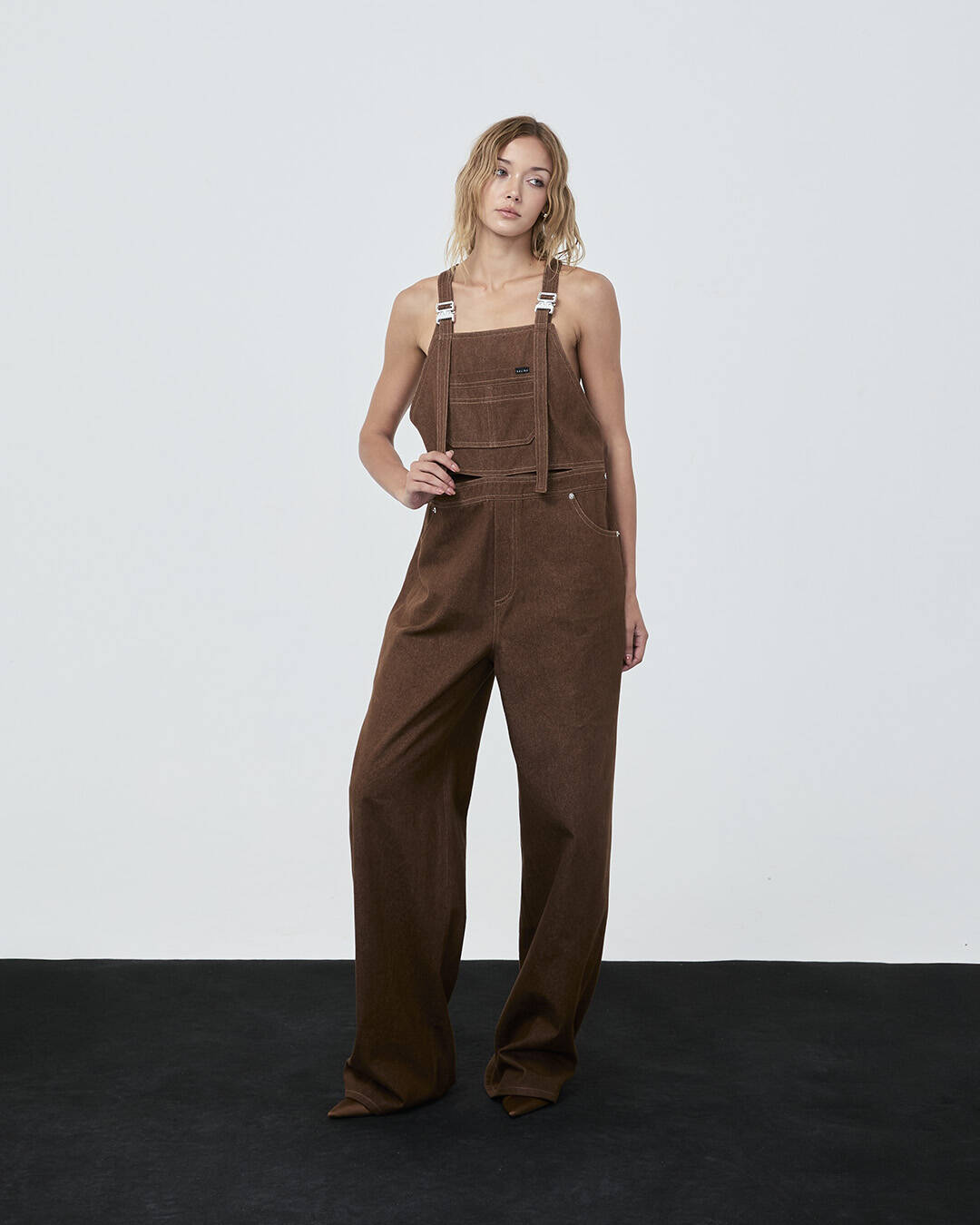 Oversized OVERALLS Jumpsuit Brown