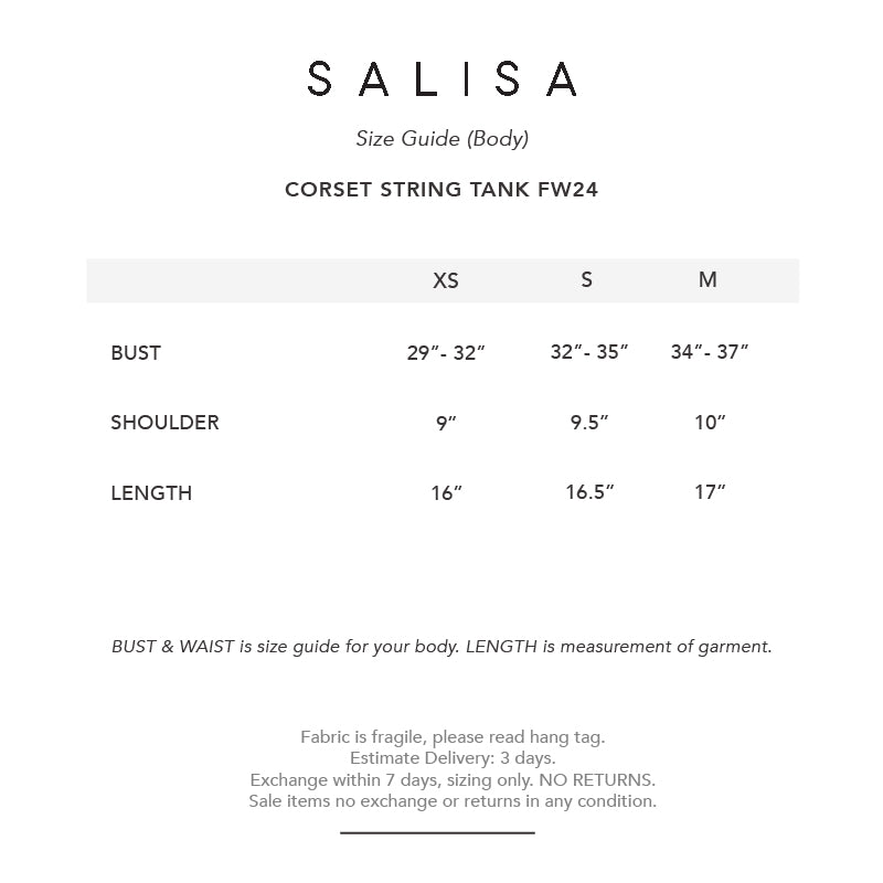 CORSET STRING TANK FW24 White