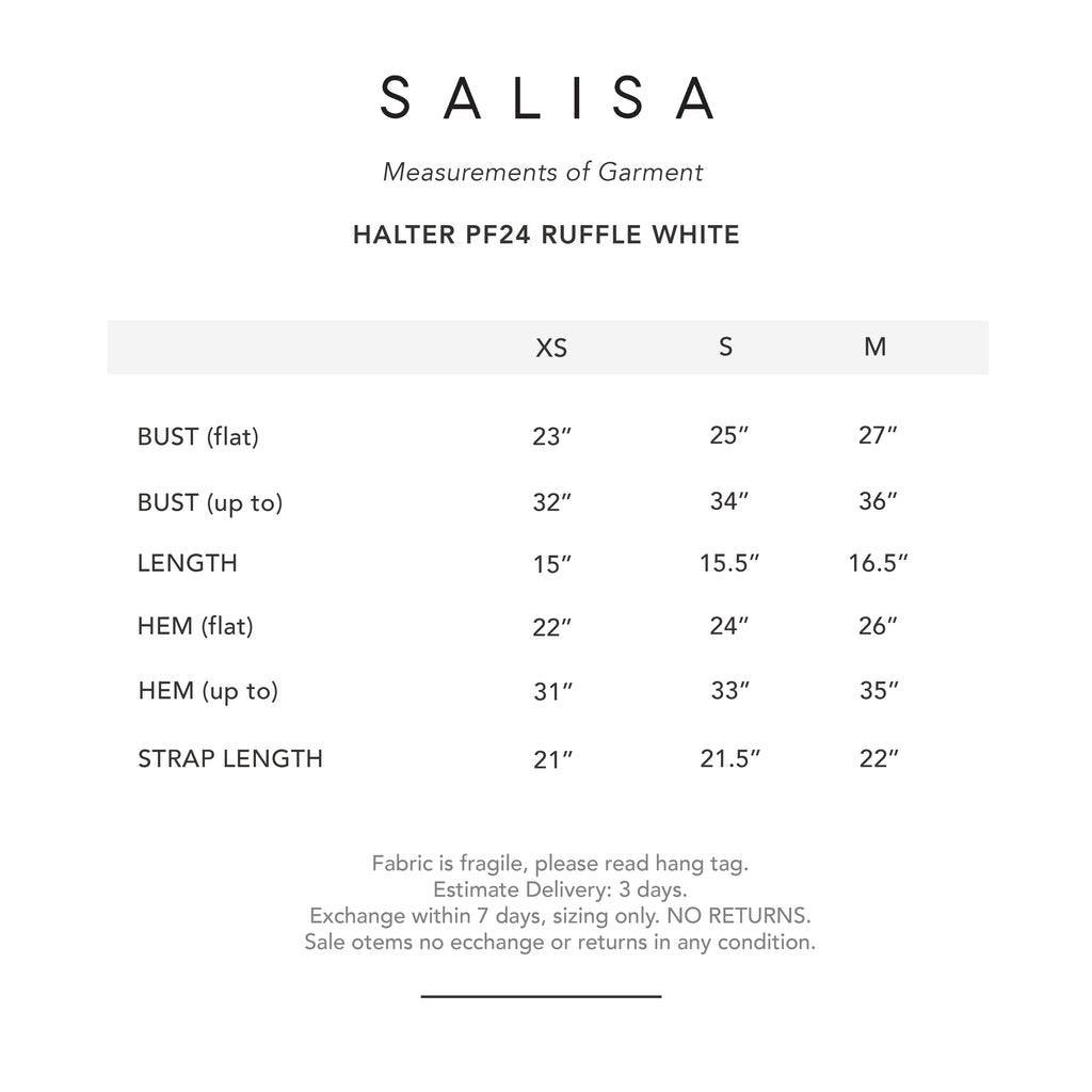 HALTER PF24 Top Ruffle
