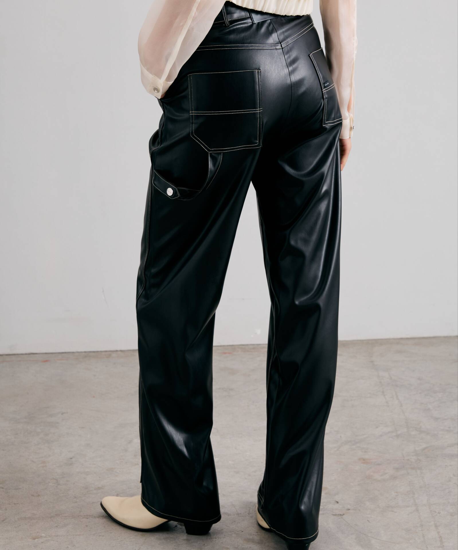 RIDE PANTS Mid-Rise Vegan Leather