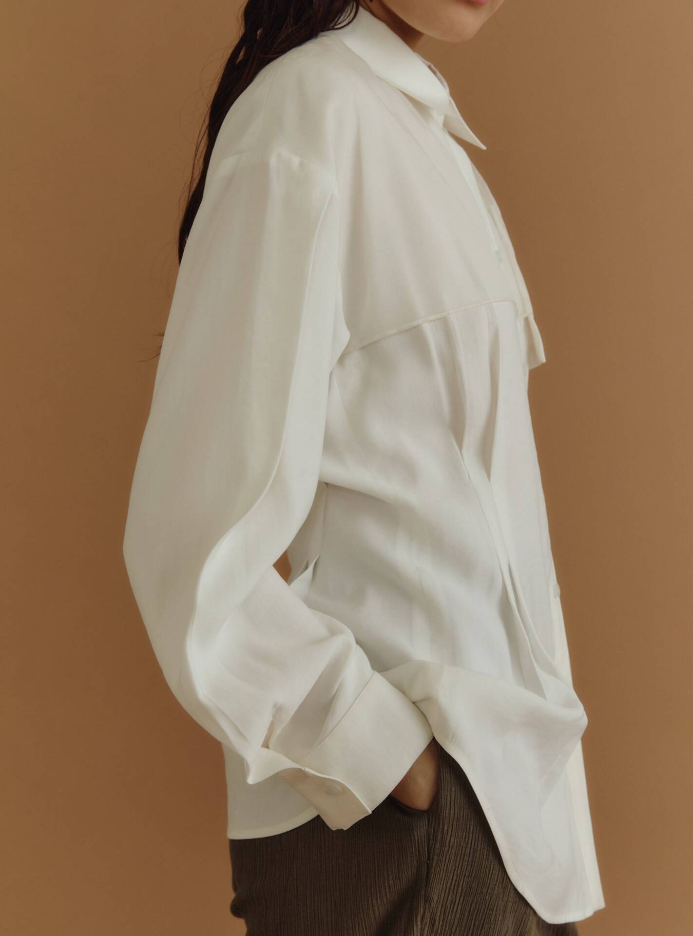 SHIRT PF25 Pleated White