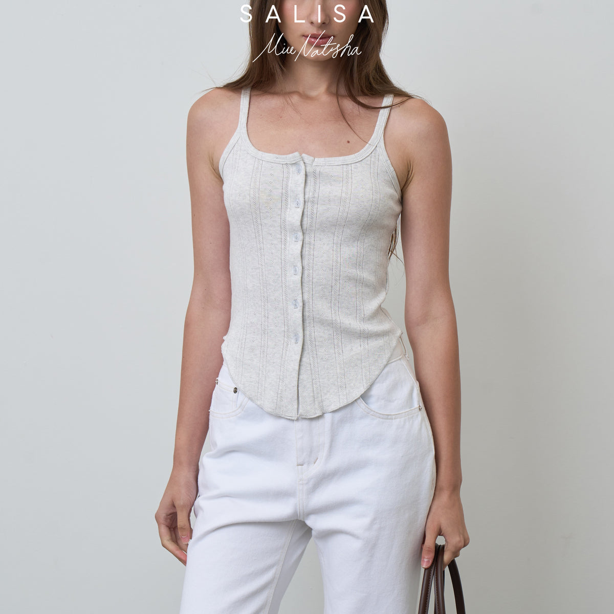 TANK MN FW26 BUTTON Pointelle