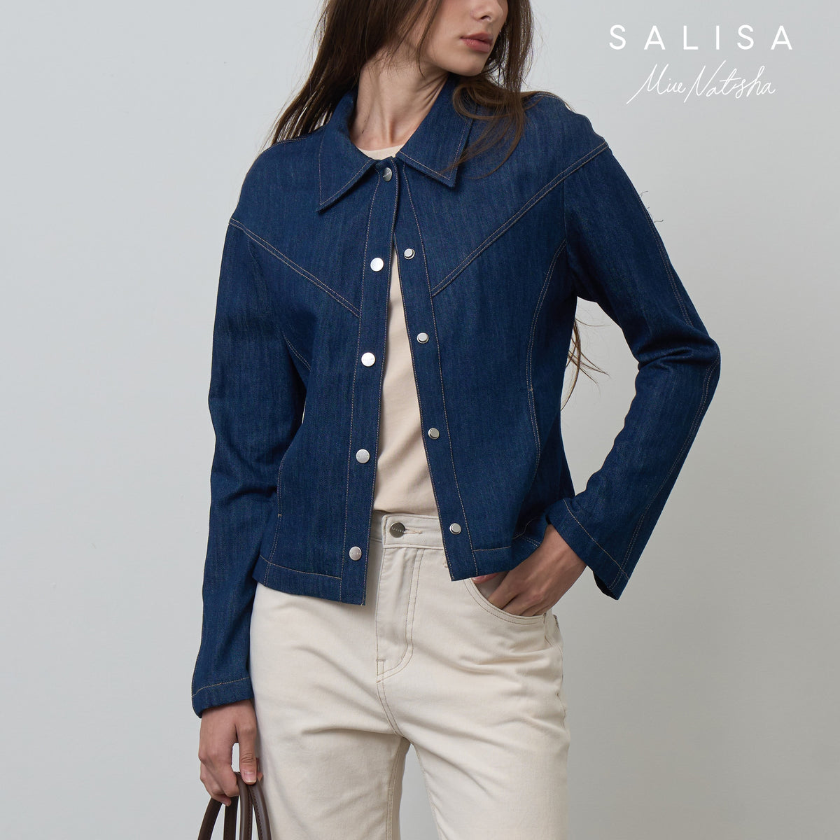 JACKET CROPPED MN FW26 Dark Denim