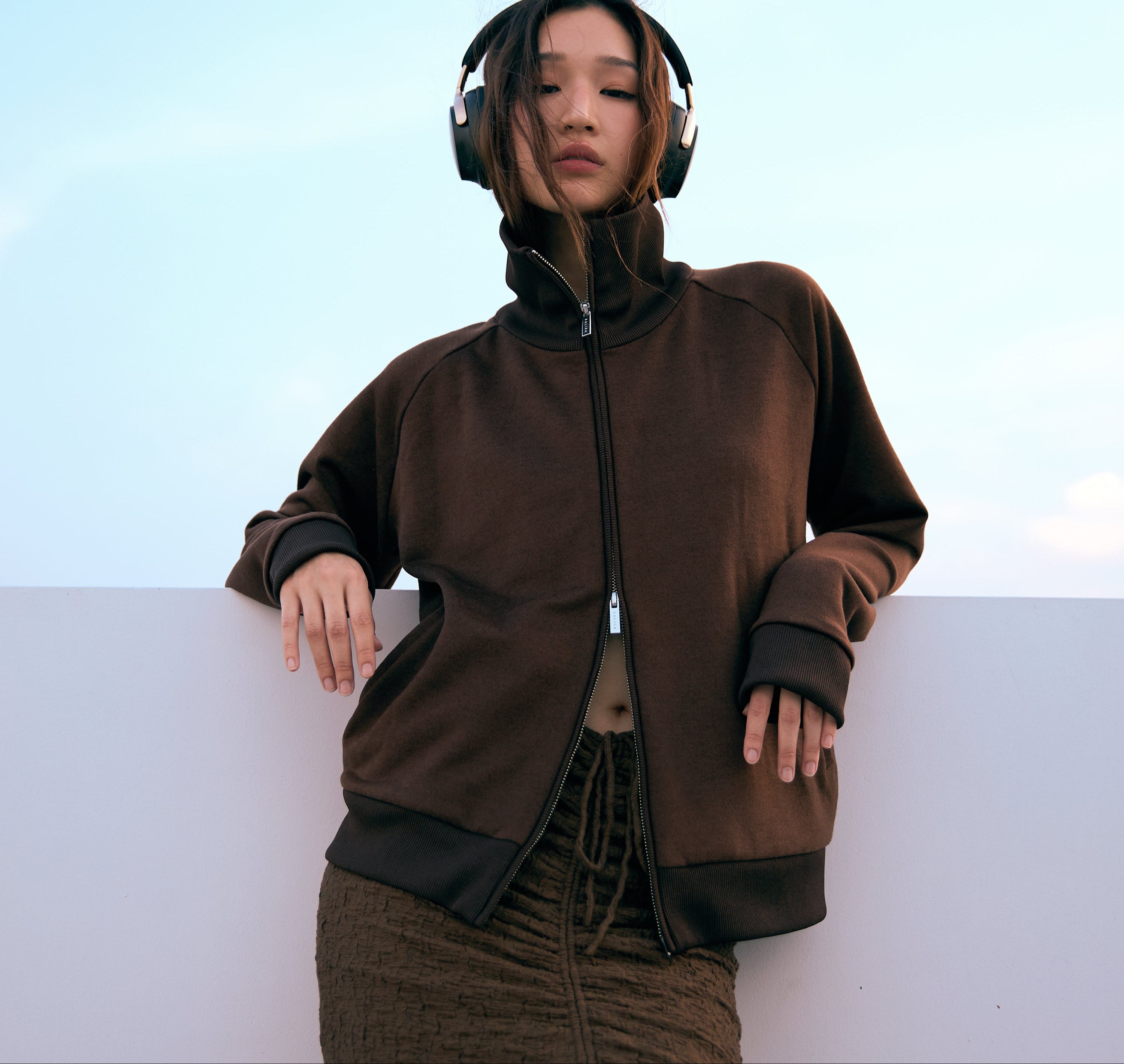 SWEATER SS26 JERSEY ZIP-UP 2-WAY