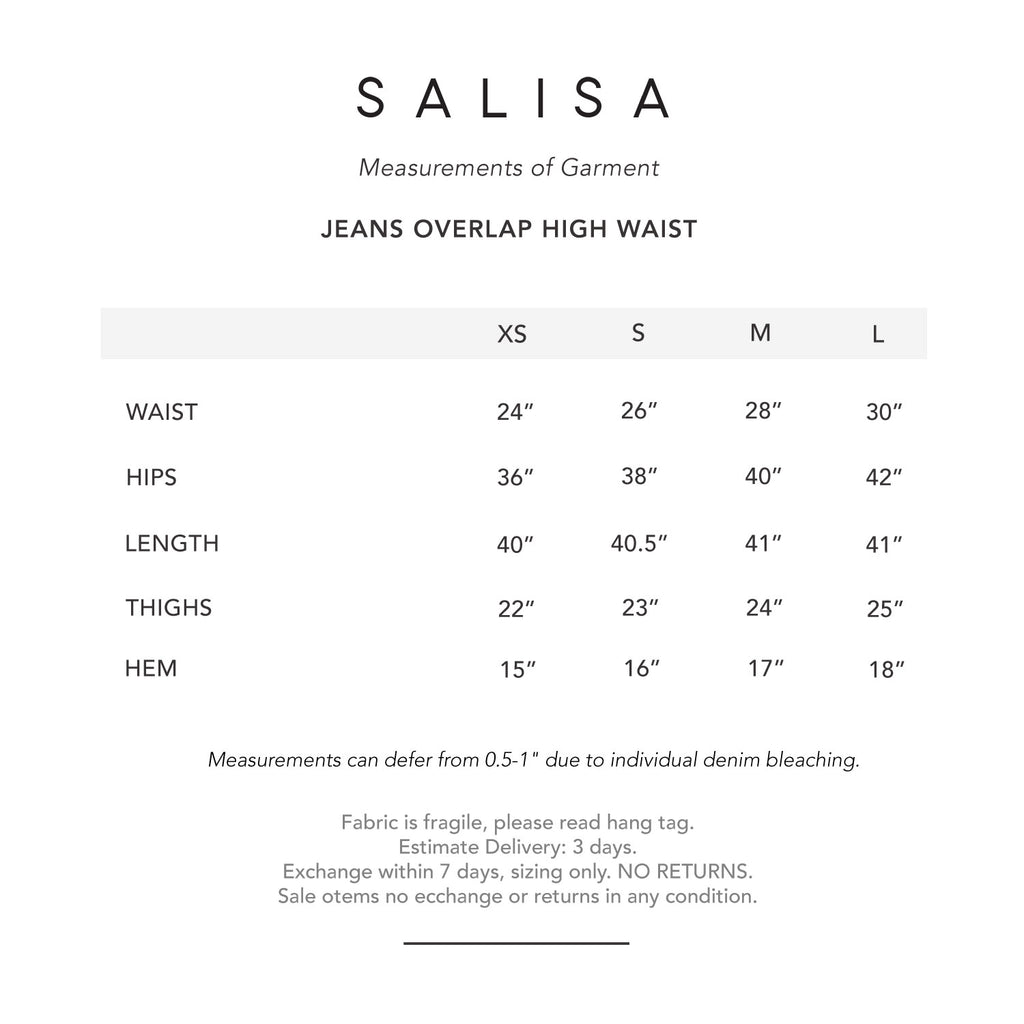 JEANS OVERLAP High Waist Army Green