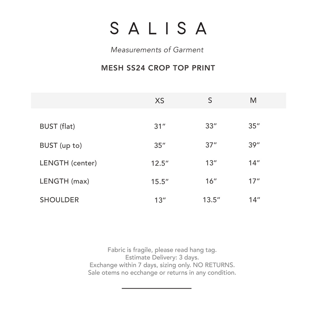MESH SS24 Crop Top Print (front lining only)