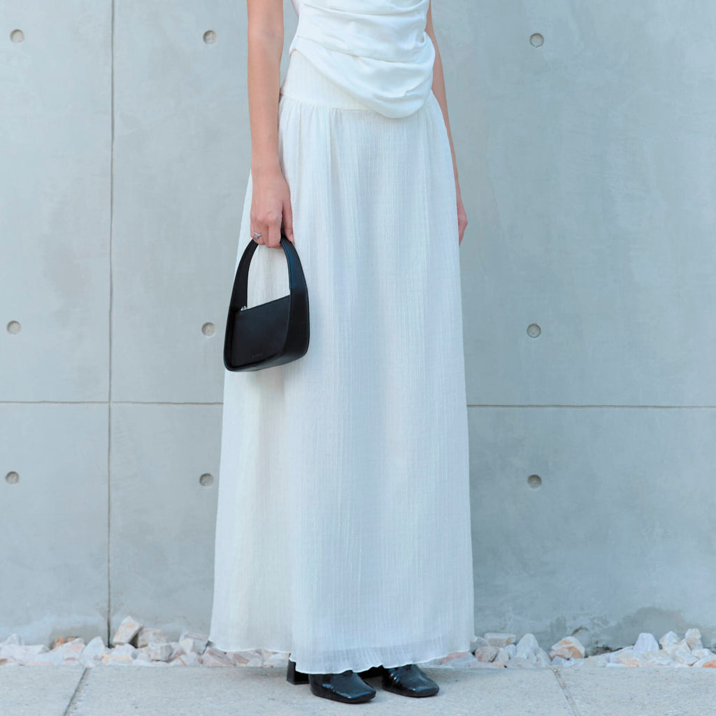 SKIRT RUCHED SS25 (Recycled Texture Fabric)