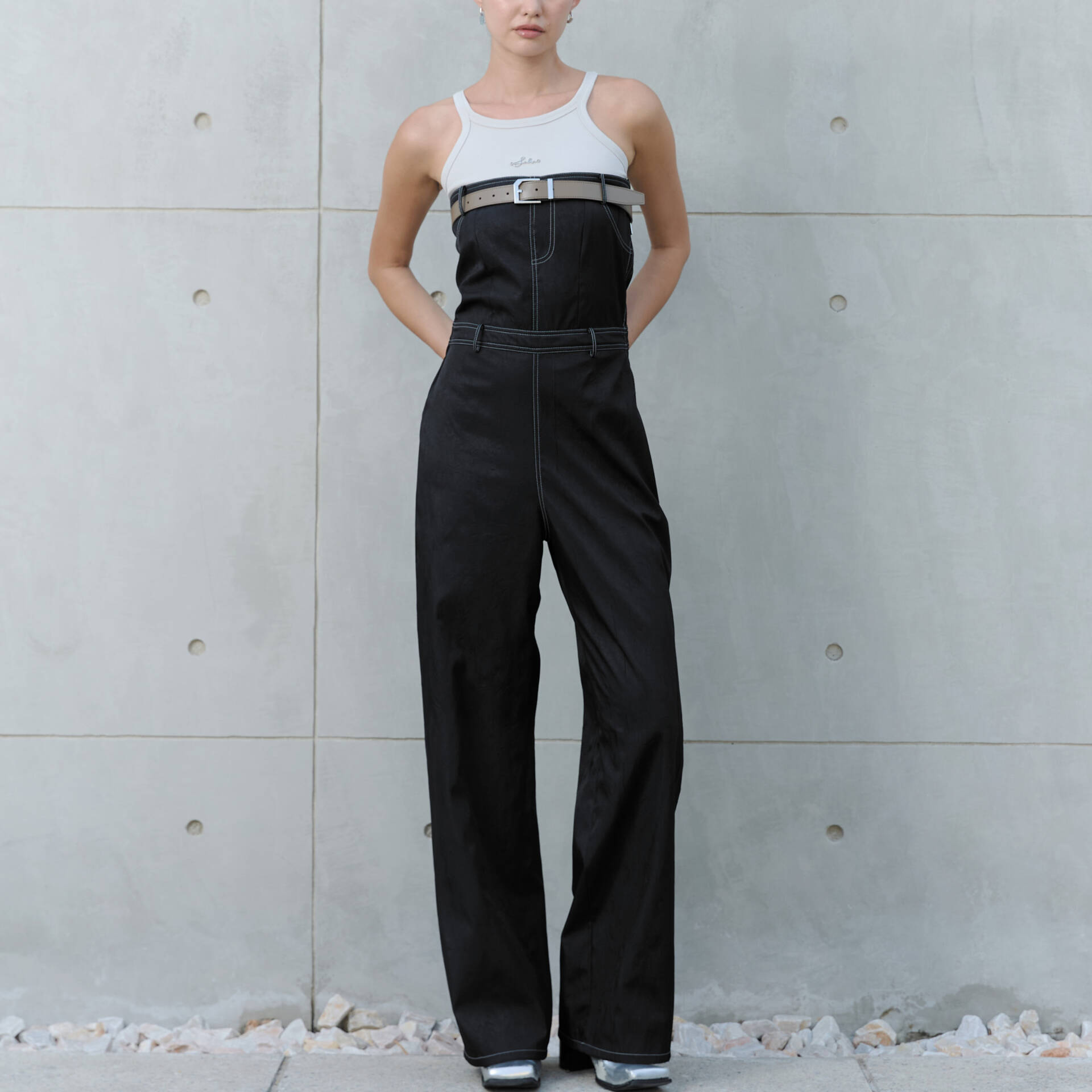JUMPSUIT Black Granite (belt separate)