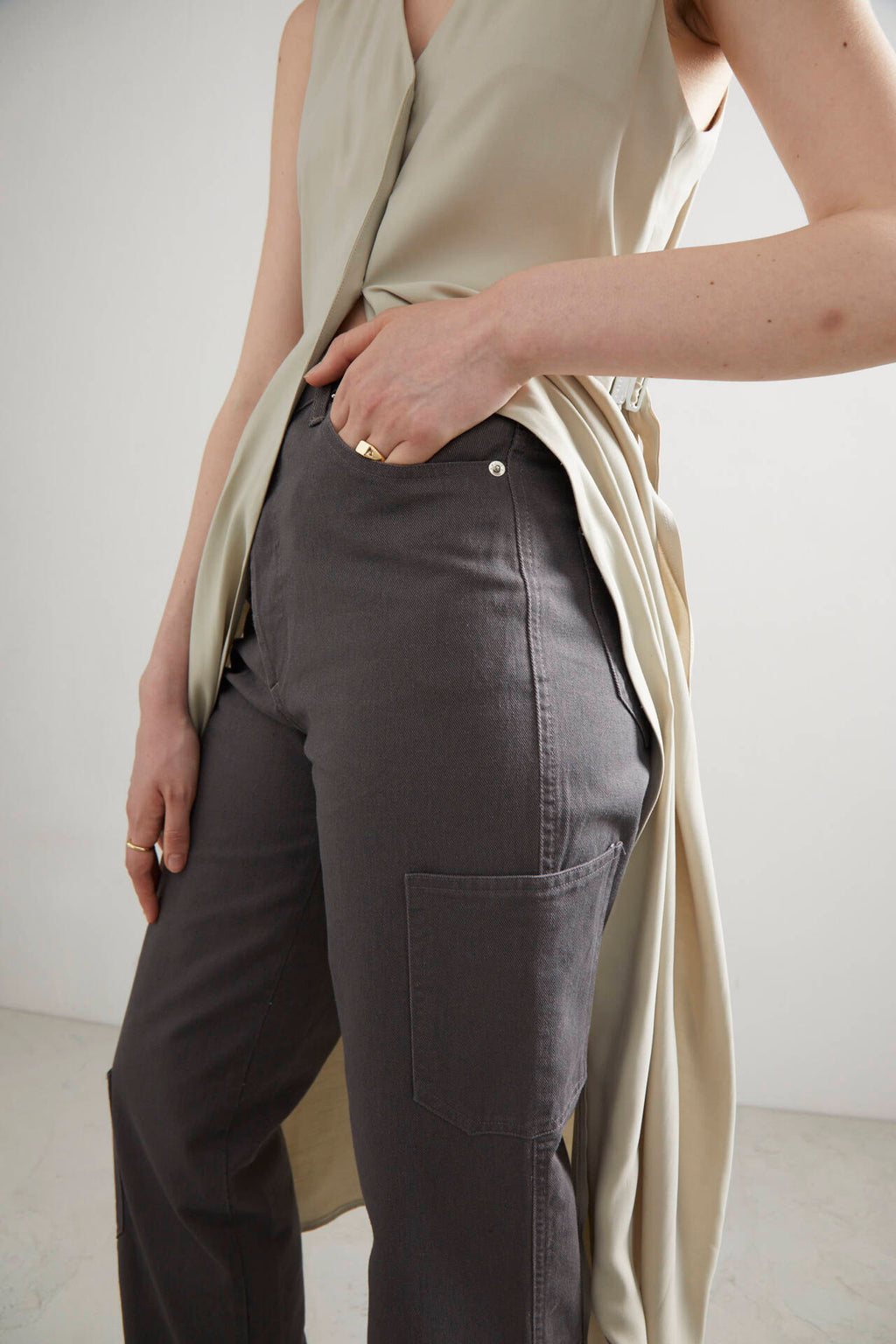 JEANS OVERLAP Cargo Grey