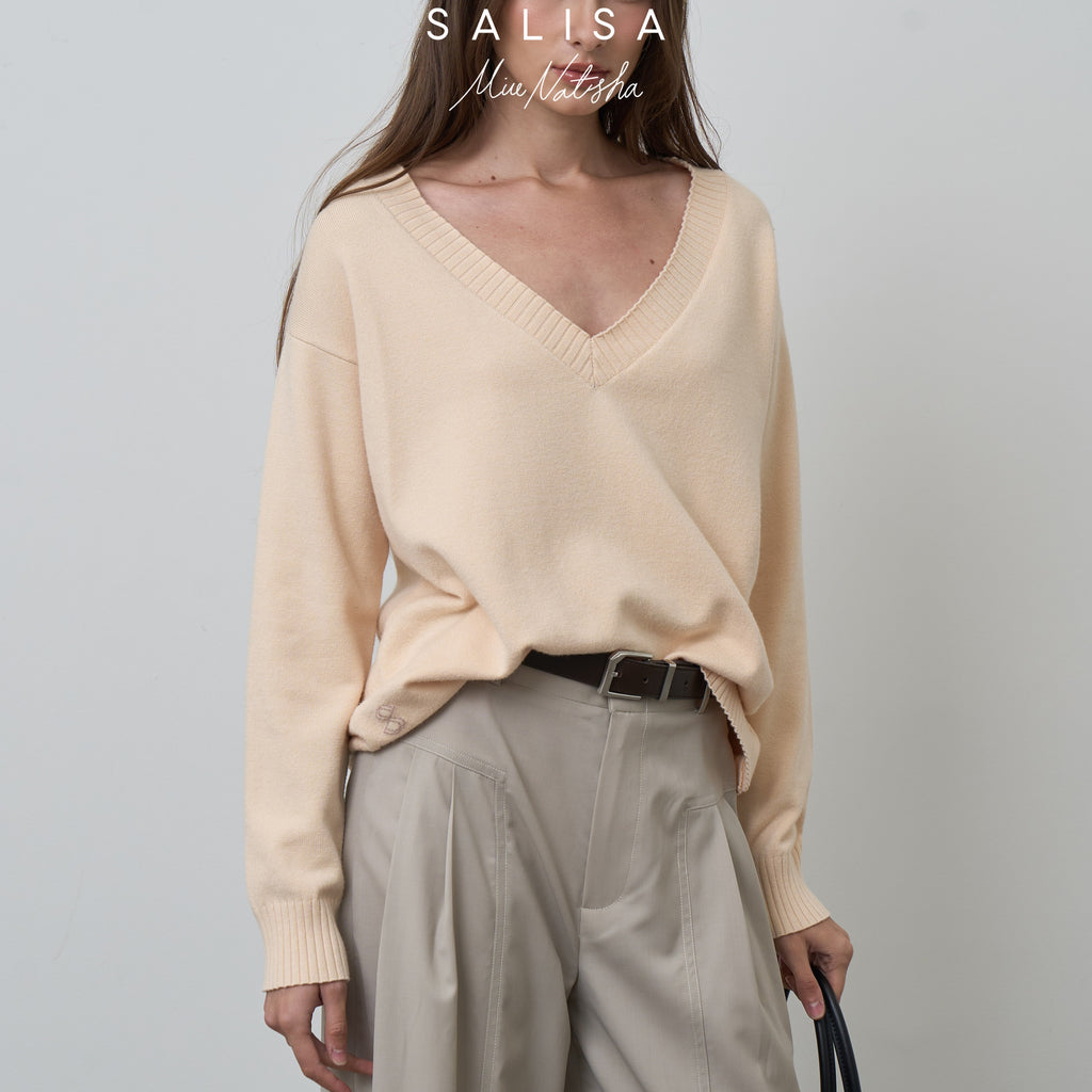 KNIT SWEATER V MN FW26
