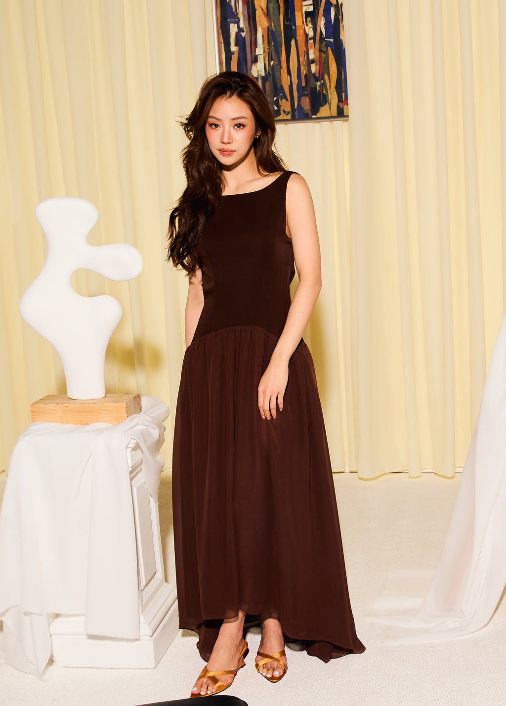 MAXI DRESS MN FW26 CURVED WAIST PRE-ORDER 3-4 WEEKS