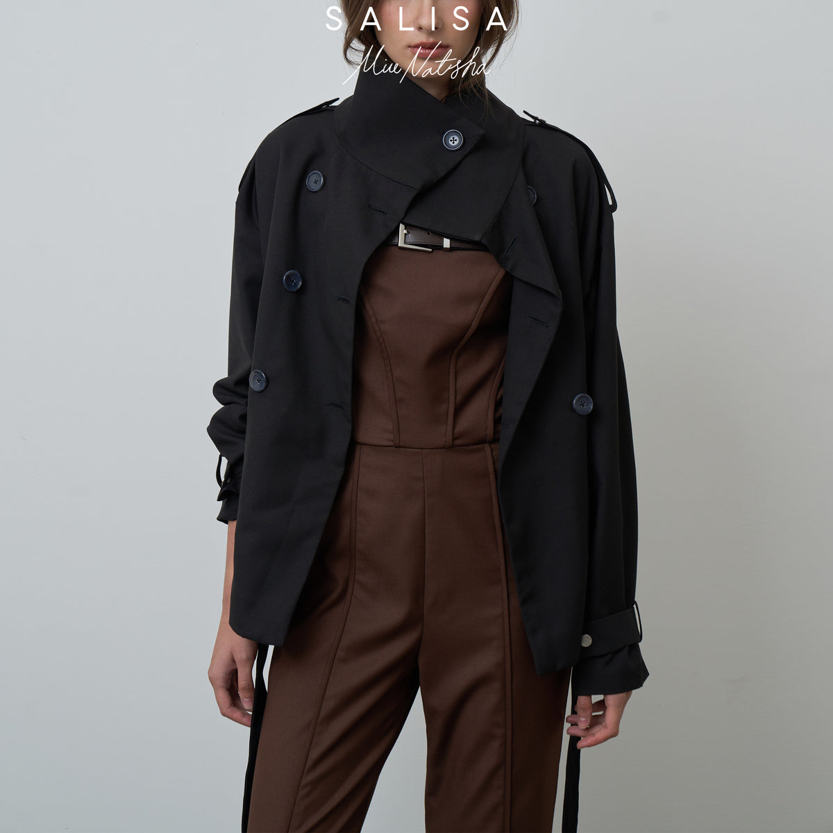 TRENCH MN COAT CROPPED FW26