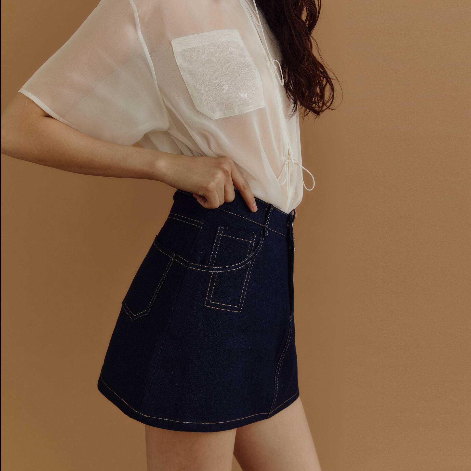 SKIRT V PF25 Dark Denim