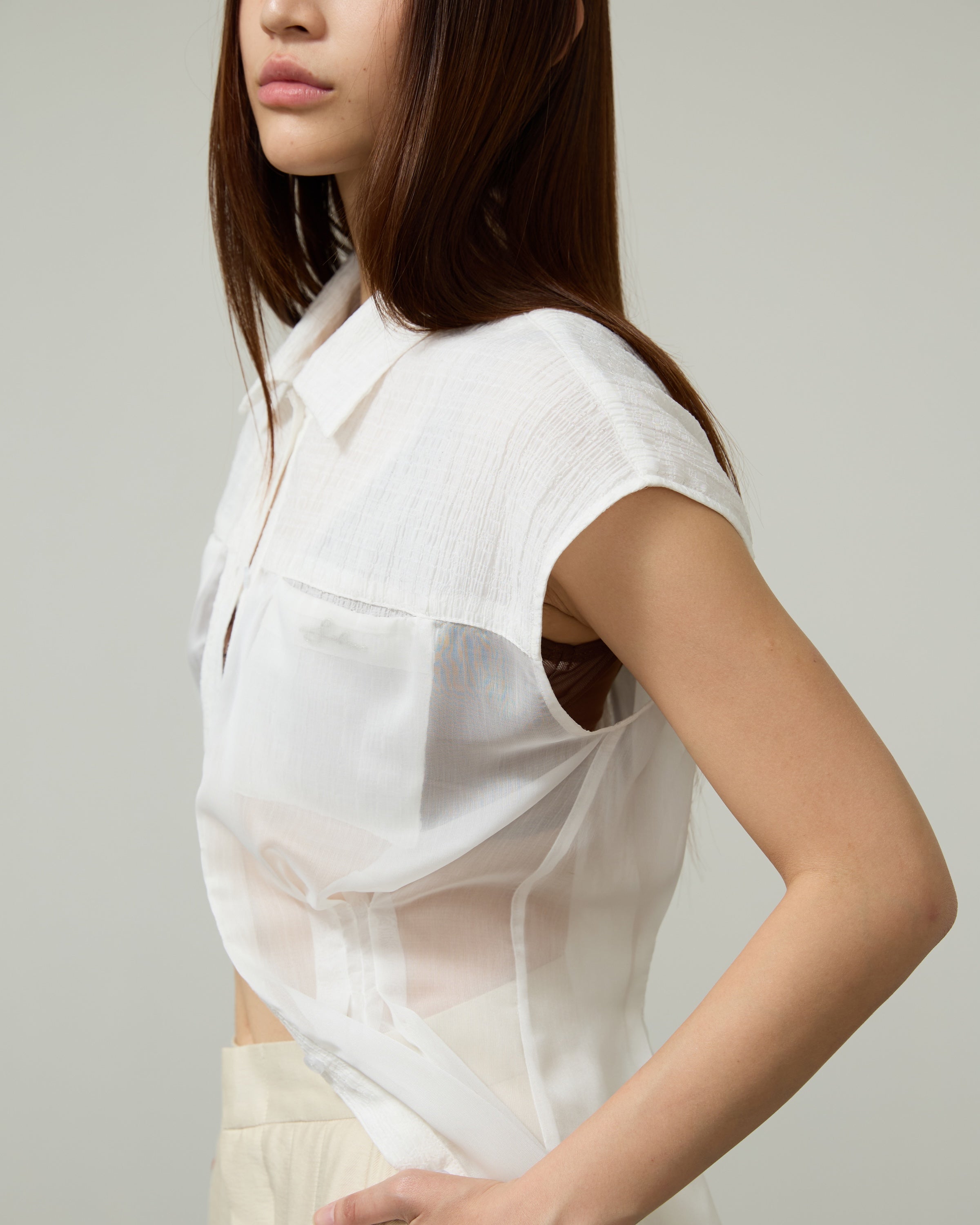 SHEER VEST SS26 Oversized