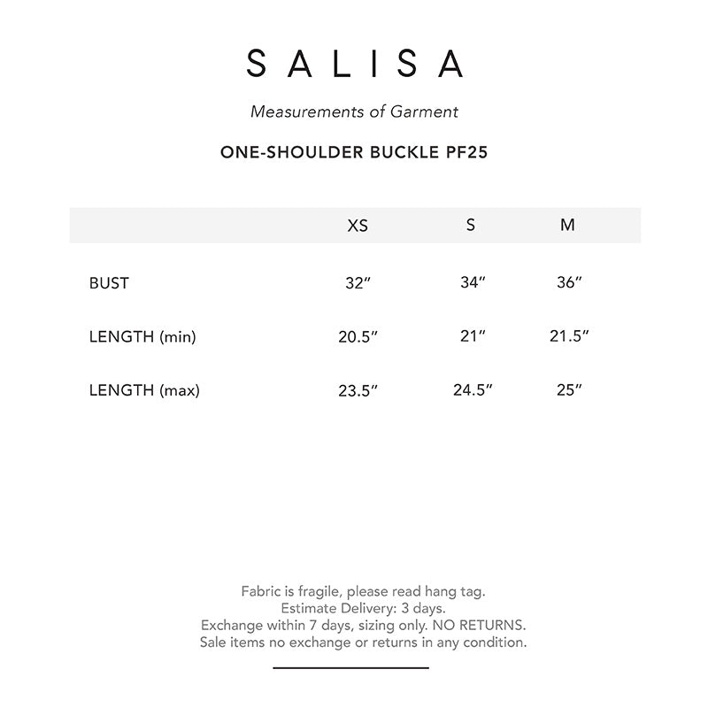 ONE-SHOULDER BUCKLE PF25 Satin