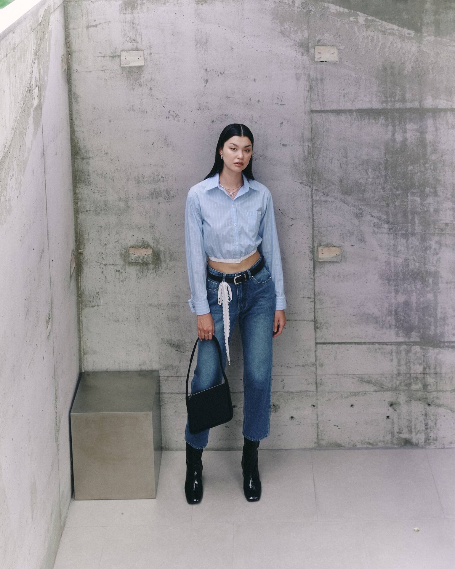 MONICA BOYFRIEND JEANS Mid-Rise Indigo Blue