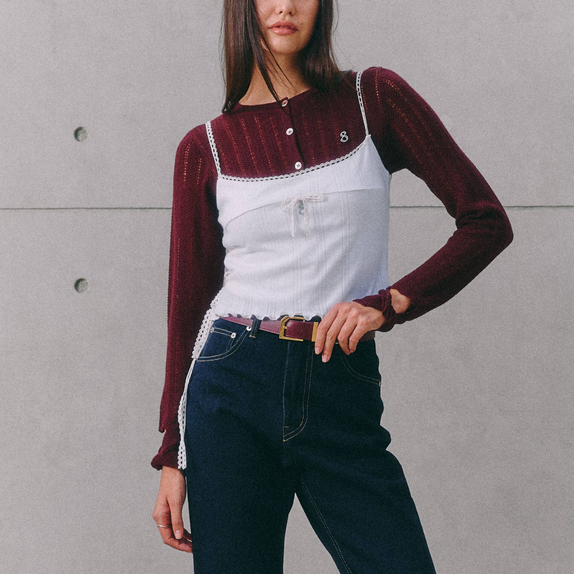 CARDIGAN Cropped (Imported Italian Wool Yarns)