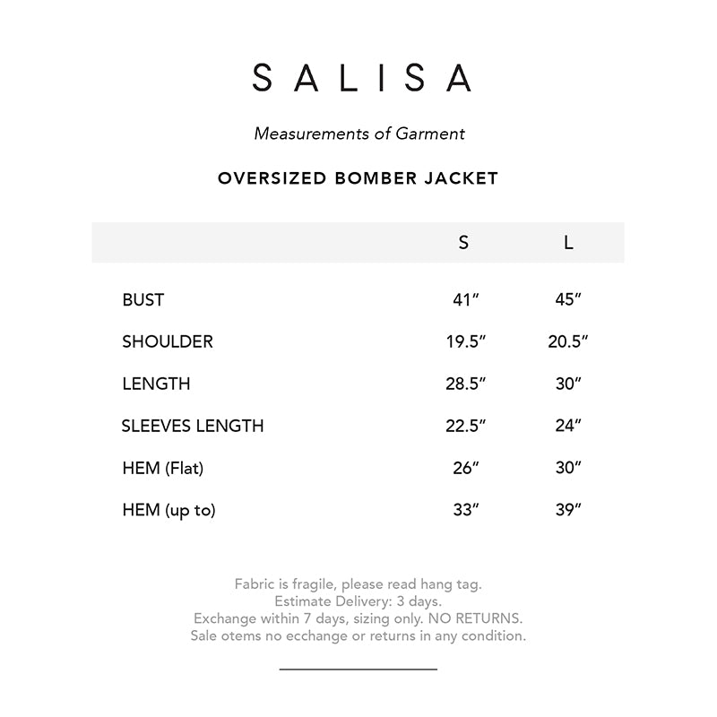 OVERSIZED BOMBER JACKET Vegan Leather