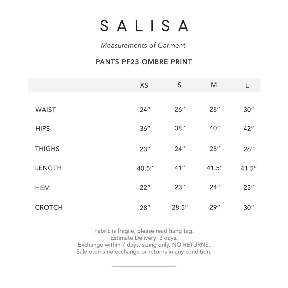 PANTS PF23 Ombre Print High Waist