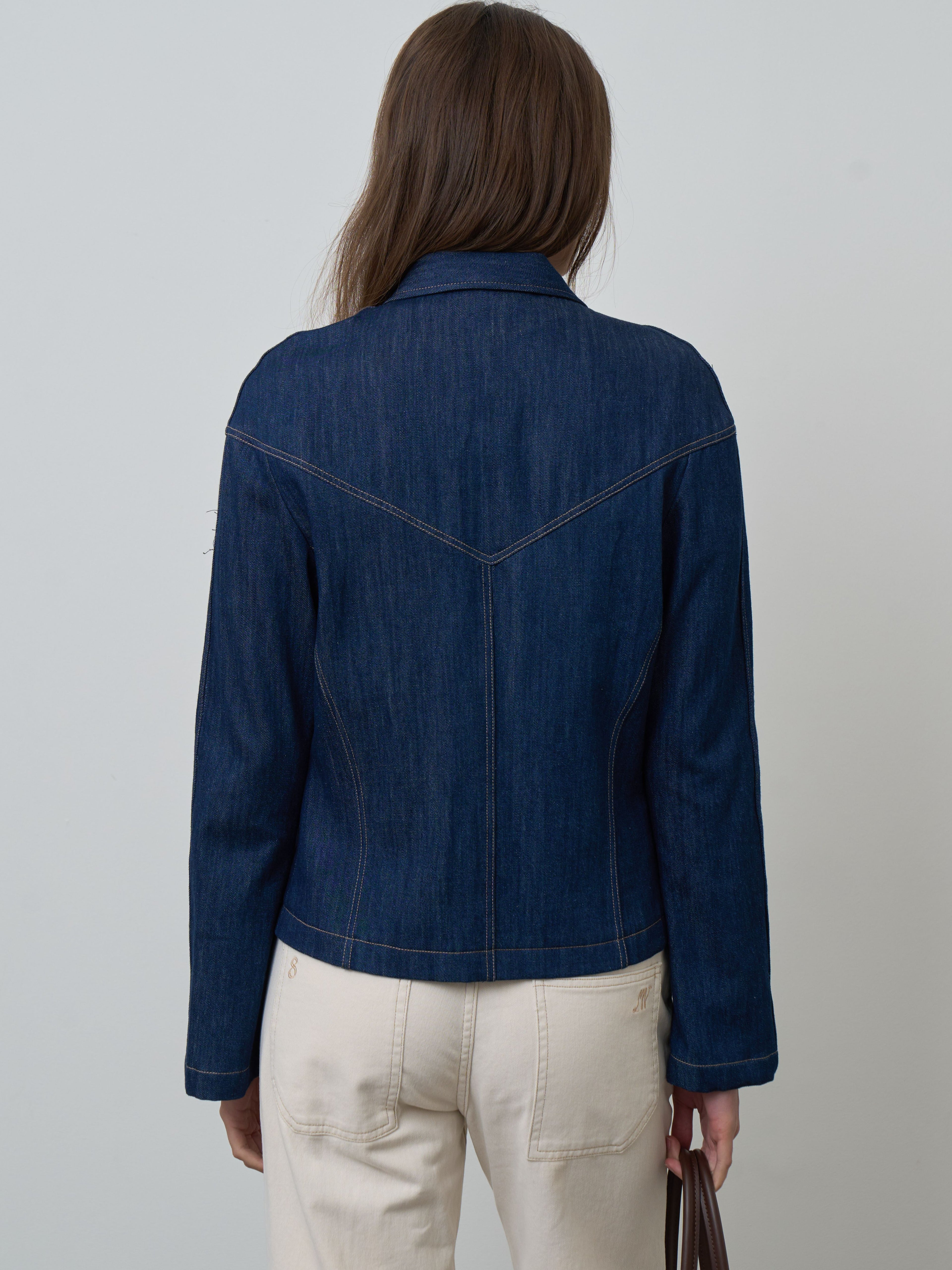 JACKET CROPPED MN FW26 Dark Denim