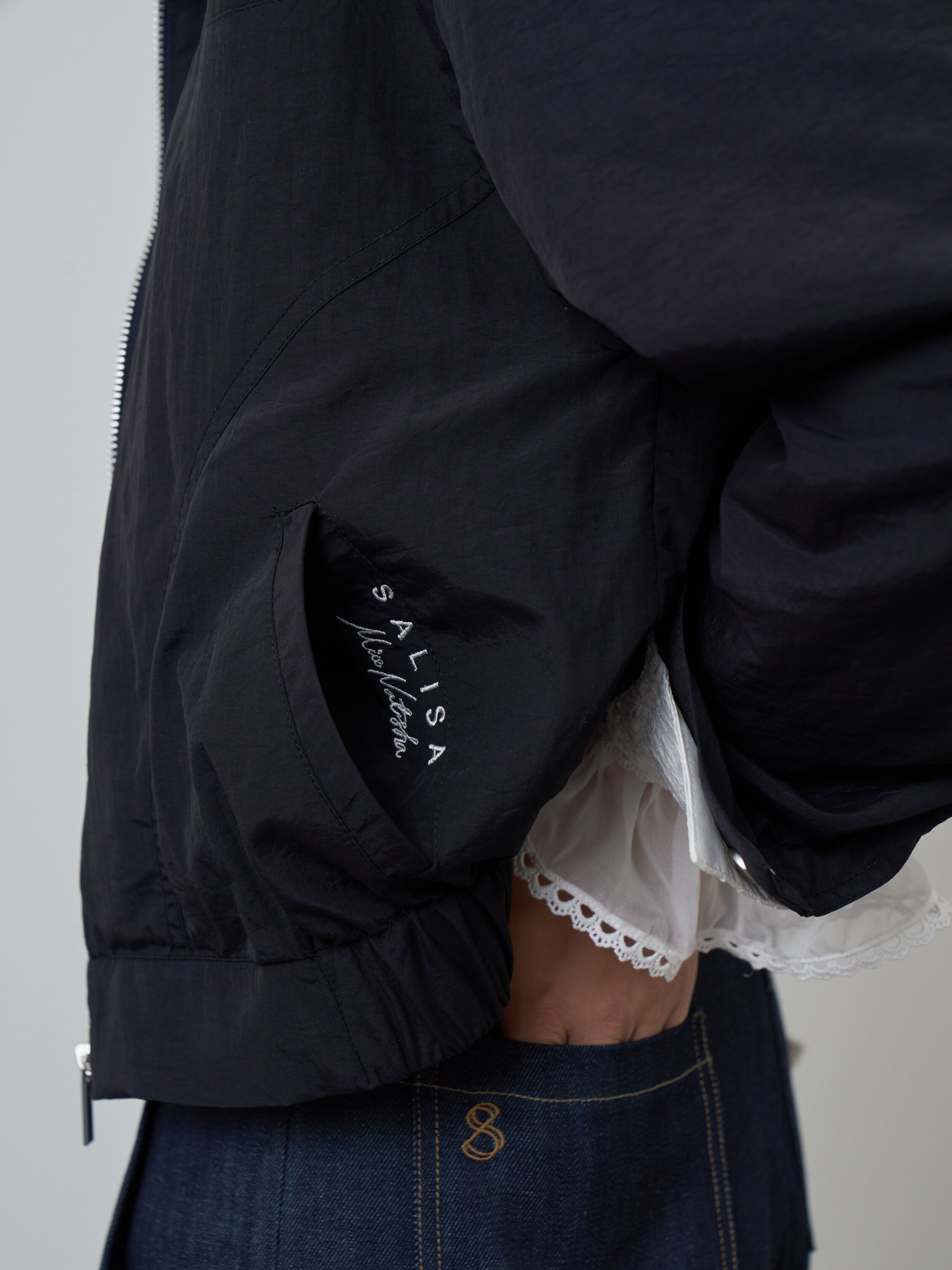 CROPPED BOMBER FW26 MN Nylon