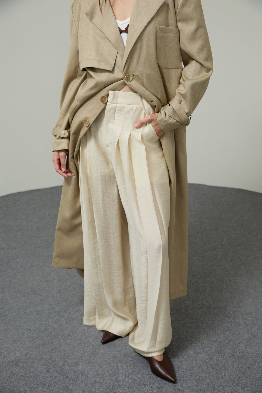 PANTS High-Rise Triple Pleat SS26