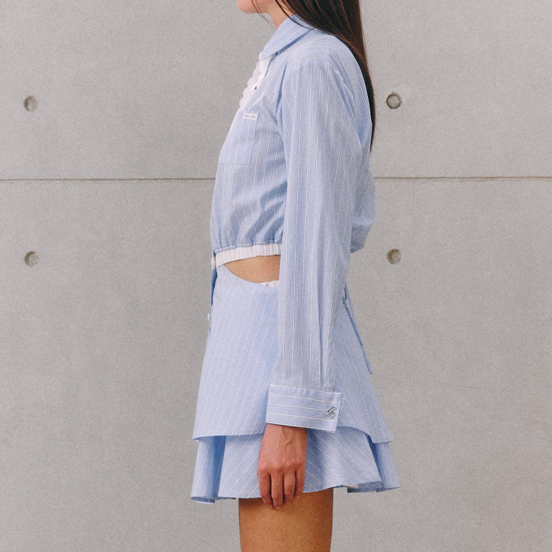 SHIRT CUT-OUT SS25 STRIPED (Removable bottom piece)