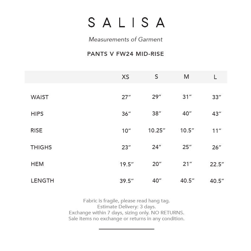 PANTS V FW24 Suede or Wool Cream Mid-Rise