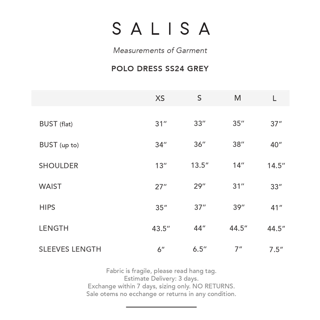 POLO DRESS SS24 Grey Quick-Dry Jersey & Mesh Hem