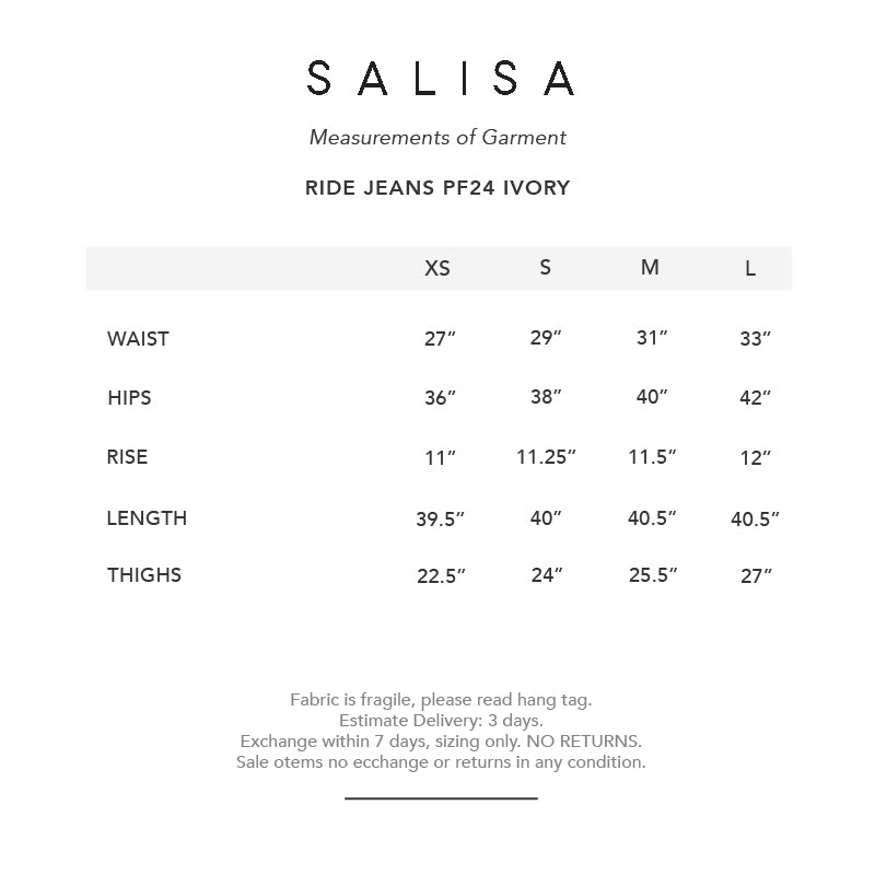 RIDE JEANS PF24 Ivory