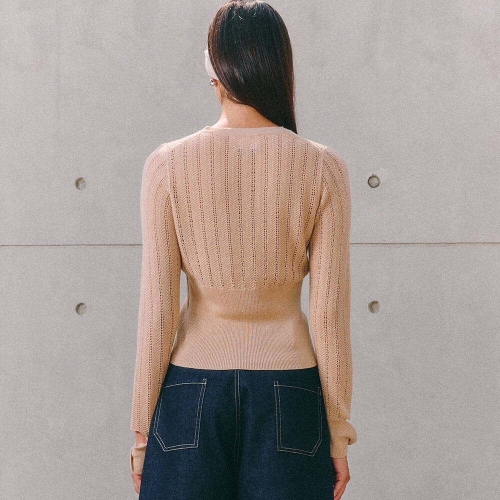 CARDIGAN Cropped (Imported Italian Wool Yarns)