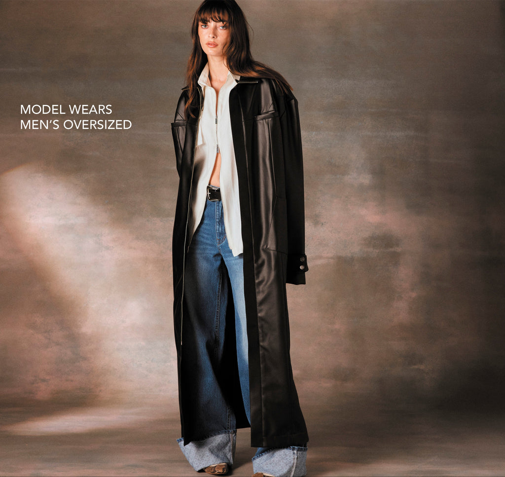 COAT PF24 Vegan Leather Black