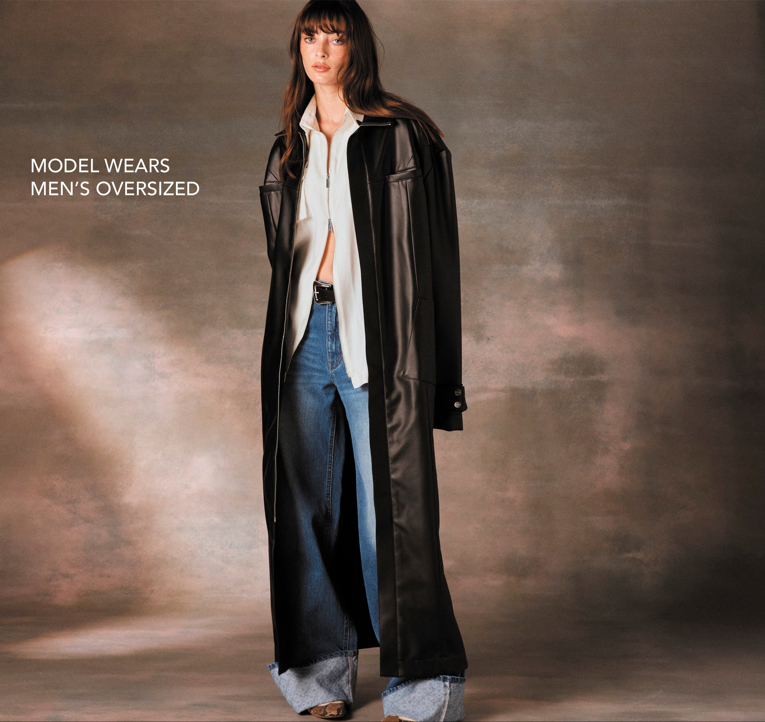 COAT PF24 Vegan Leather Black