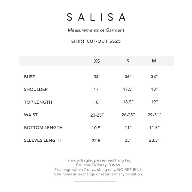 SHIRT CUT-OUT SS25 STRIPED (Removable bottom piece)
