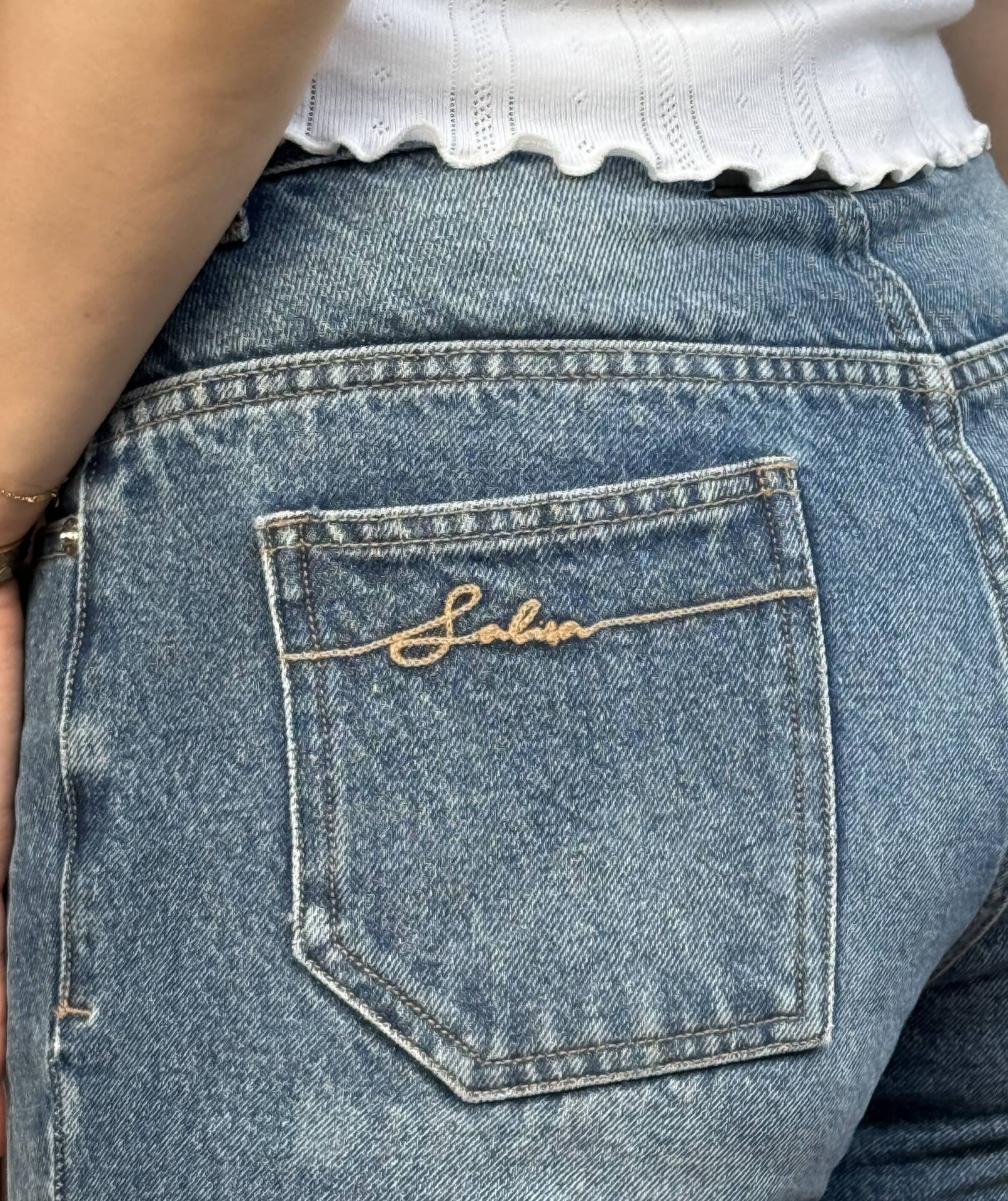 MONICA BOYFRIEND JEANS Mid-Rise Indigo Blue