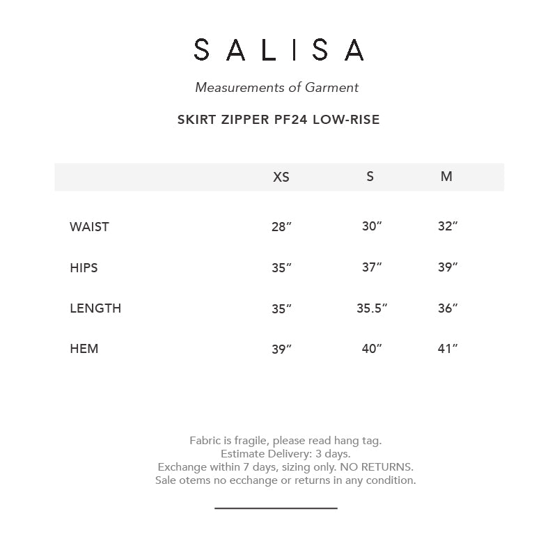 SKIRT PF24 Low-Rise Invisible Zipper